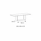 Masă de design din Matt Noir Desir Ceramica și Metal Fabricate în Italia - Maro închis Viadurini