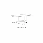 Masă de design din Matt Noir Desir Ceramica și Metal Fabricate în Italia - Maro închis Viadurini