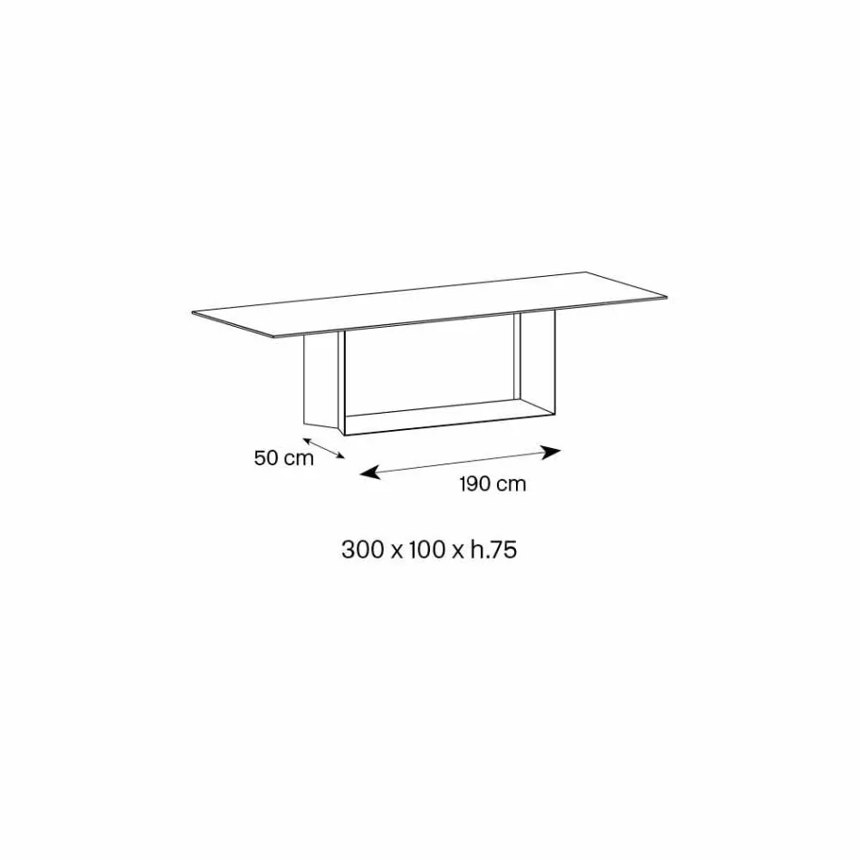 Masă de design din Matt Noir Desir Ceramica și Metal Fabricate în Italia - Maro închis Viadurini