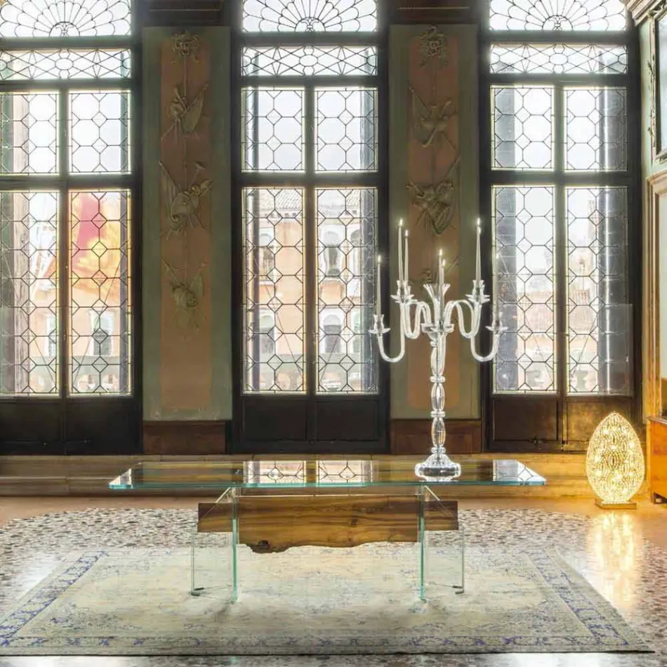 de delfin Designer de masă din lemn și sticlă Veneția venețiană Viadurini