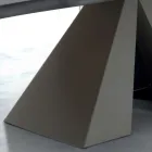 Masa de design din lemn furniruit si otel Made in Italy – Dalmata Viadurini