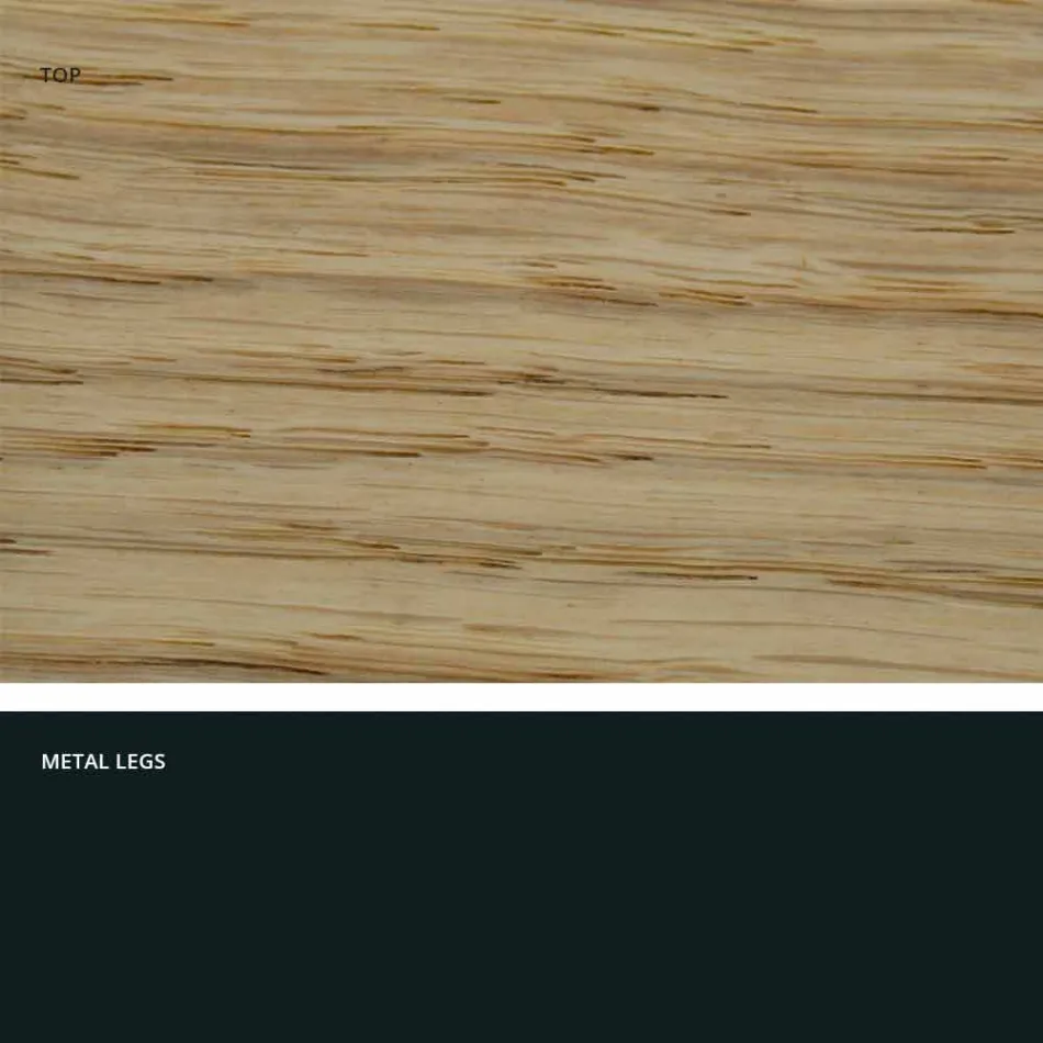 Design de masă din lemn masiv produs în Italia, Wilmer Viadurini