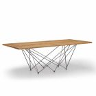 Design modern cu suport din lemn și bază metalică, Esperia Viadurini