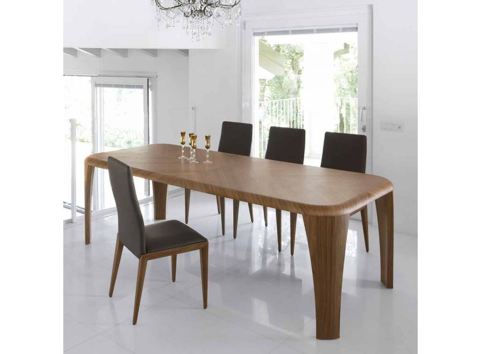 Design modern de masă din lemn realizat manual în Italia Lemn Viadurini