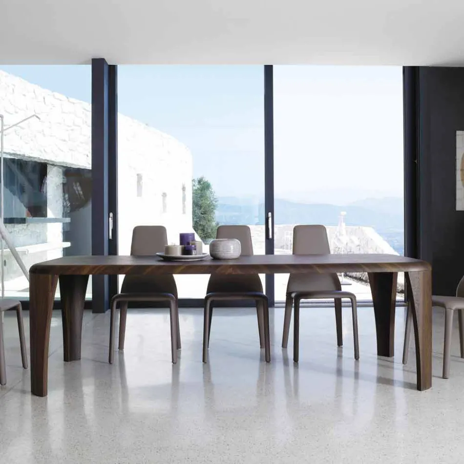 Design modern de masă din lemn realizat manual în Italia Lemn Viadurini