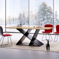 Design modern de masă din lemn multistrat fabricat în Italia Amaro