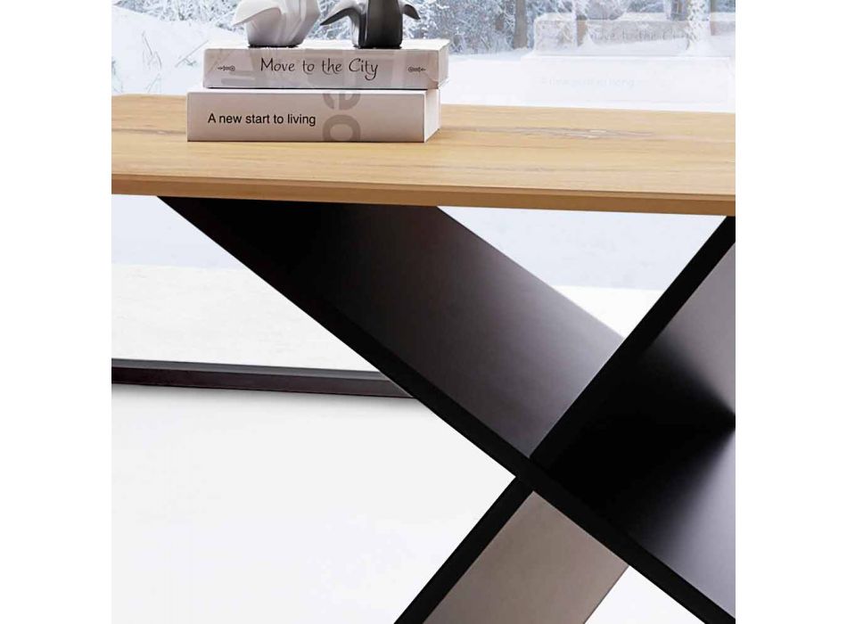 Design modern de masă din lemn multistrat fabricat în Italia Amaro Viadurini