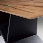 Design modern de masă din lemn multistrat fabricat în Italia Amaro Viadurini