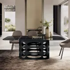 Masă fixă 210x110 cm cu blat ceramic cu efect de marmură - Tano Viadurini