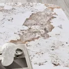 Masă fixă 300x120 cm din metal și blat din piatră sinterizată - Valmira Viadurini