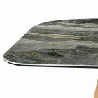 Masă fixă în formă de butoi cu bază din frasin din nuc Canaletto Fabricată în Italia - Nord Viadurini