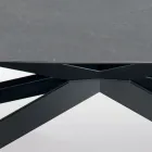 Masa fixa in forma de butoi cu blat laminat si otel Made in Italy - Grotta Viadurini