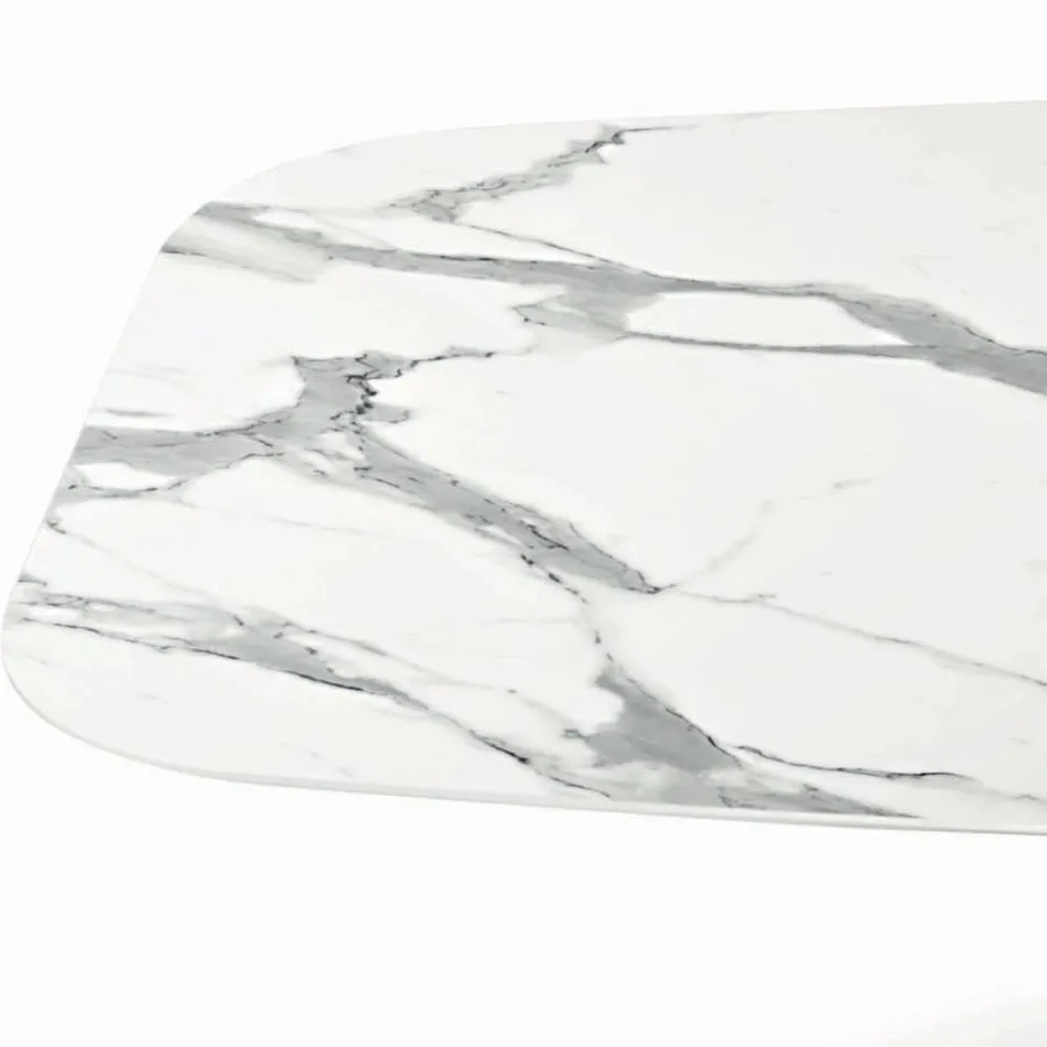 Masă fixă tip butoi cu blat laminat Made in Italy - Settimmio Viadurini