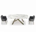 Masă fixă tip butoi cu blat laminat Made in Italy - Settimmio Viadurini