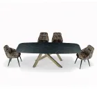 Masă fixă tip butoi cu blat laminat Made in Italy - Settimmio Viadurini