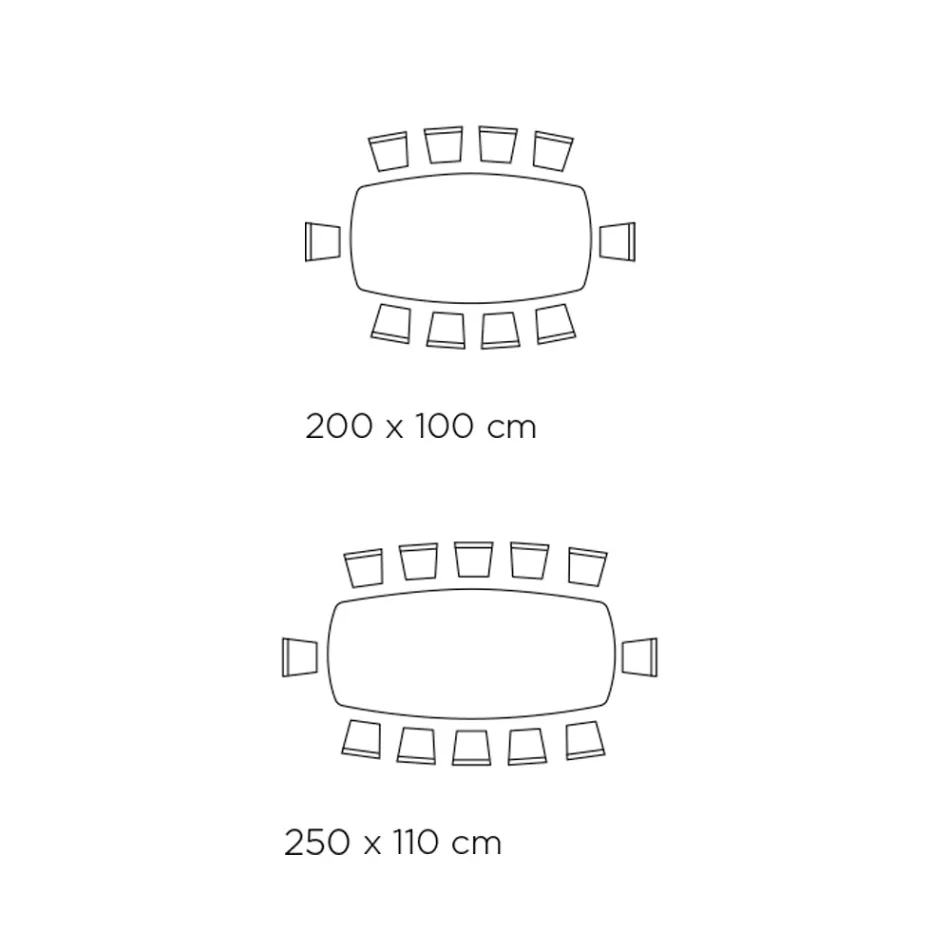 Masă fixă tip butoi cu blat laminat Made in Italy - Settimmio Viadurini