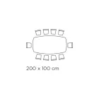 Masa fixa in forma de butoi din ceramica si lemn de frasin Made in Italy - Nord Viadurini