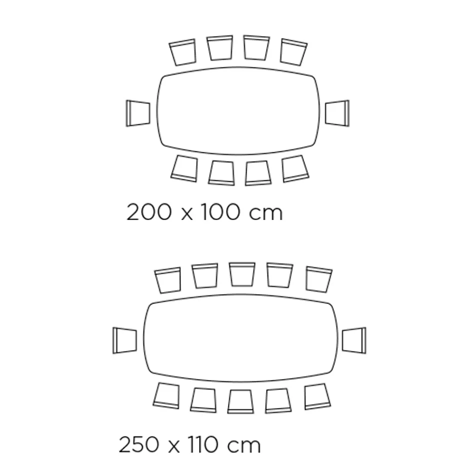 Masa fixa in forma de butoi din laminat si lemn de frasin Made in Italy - Nord Viadurini
