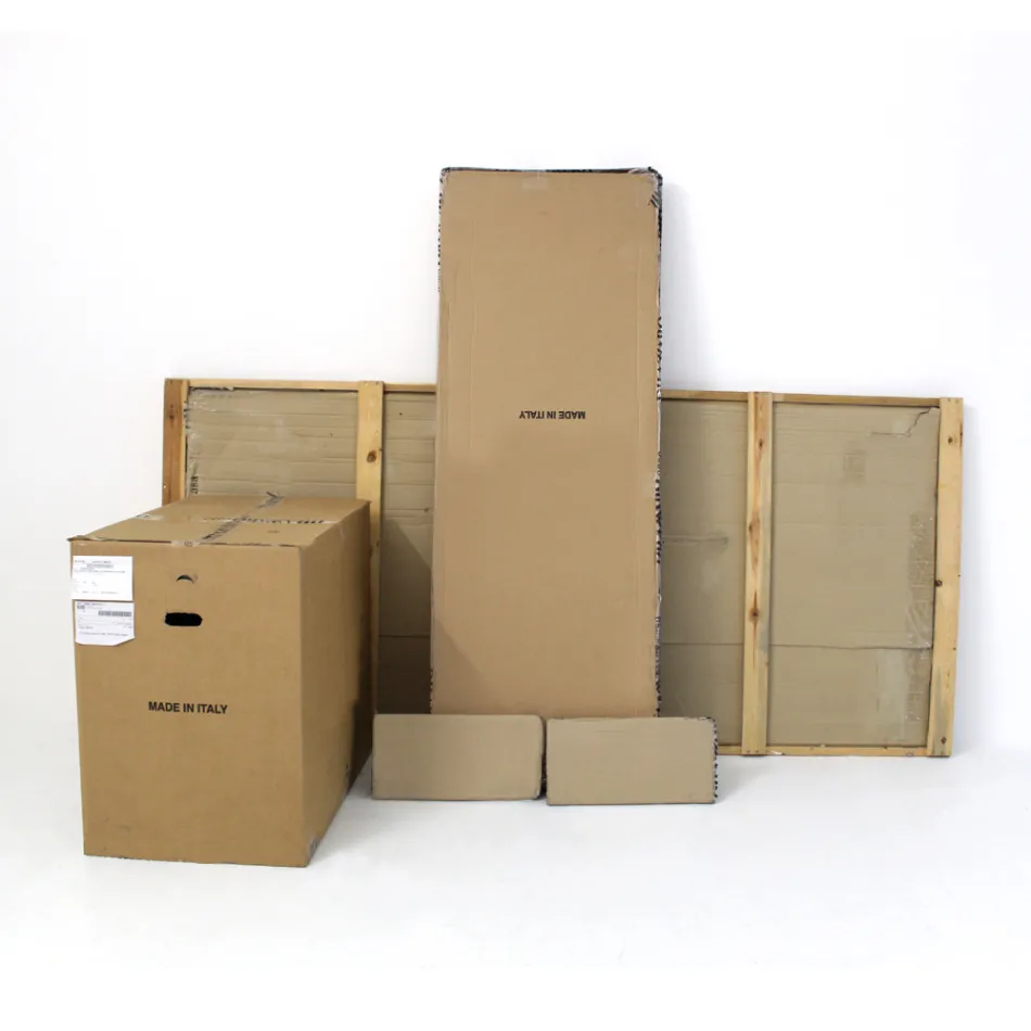 Masa Fixa cu Baza Otel si Blat Ceramic Made in Italy - Pantaloni Viadurini