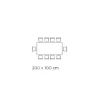 Masa Fixa cu Baza Otel si Blat Ceramic Made in Italy - Pantaloni Viadurini