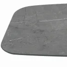 Masa Fixa cu Baza din Otel Negru si Blat Laminat Made in Italy - Ochelari Viadurini