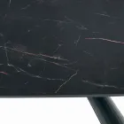 Masa Fixa cu Baza din Otel Negru si Blat Laminat Made in Italy - Ochelari Viadurini