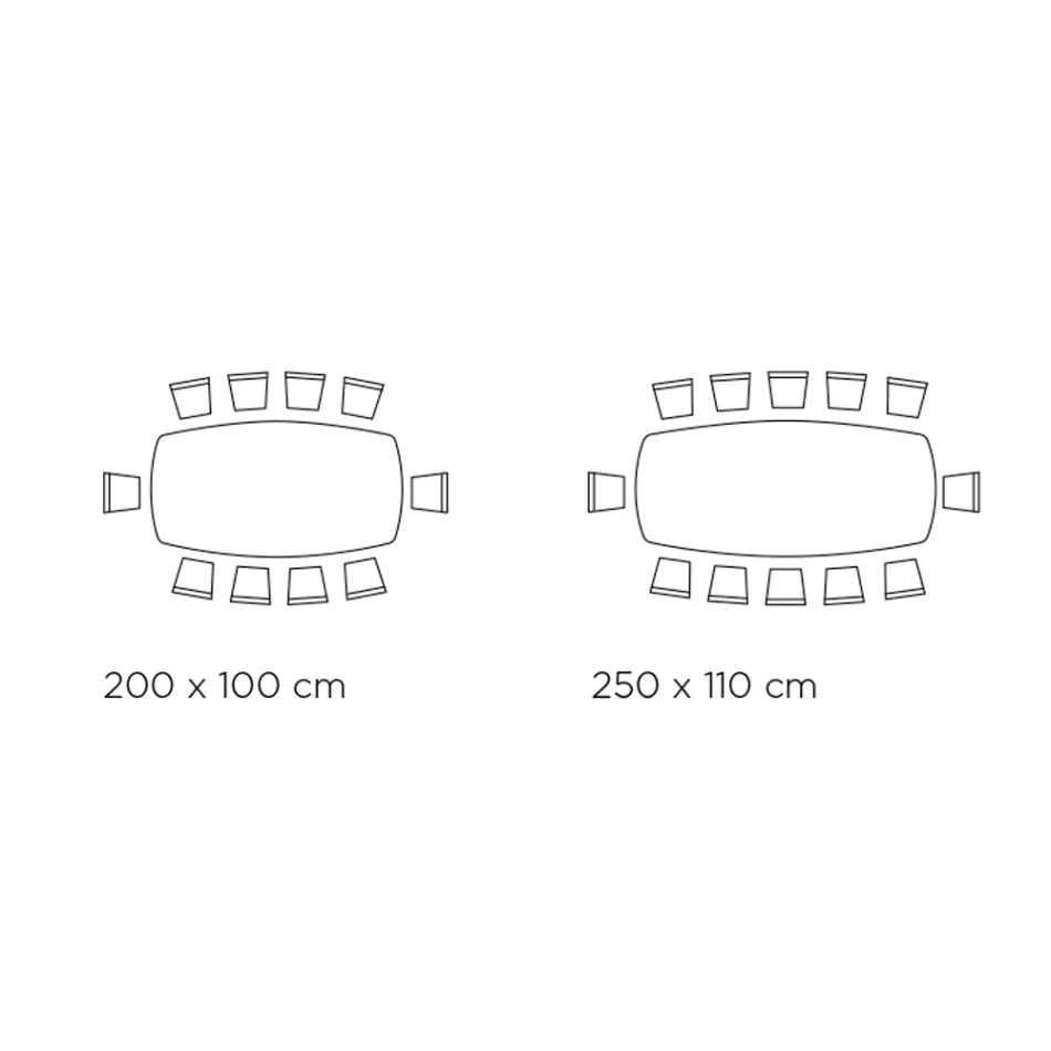 Masa Fixa cu Baza din Otel Negru si Blat Laminat Made in Italy - Ochelari Viadurini
