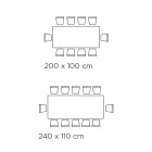 Masă fixă cu margine inversă din sticlă extraclară și oțel Made in Italy - Grotta Viadurini