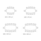 Masa Fixa cu Blat In Forma de Butoi din Ceramica Made in Italy - Settimmio Viadurini