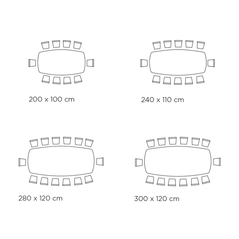 Masa Fixa cu Blat In Forma de Butoi din Ceramica Made in Italy - Settimmio Viadurini