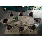 Masa Fixa cu Blat In Forma de Butoi din Ceramica Made in Italy - Settimmio Viadurini