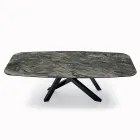 Masa Fixa cu Blat In Forma de Butoi din Ceramica Made in Italy - Settimmio Viadurini