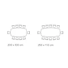 Masa fixa cu blat laminat in forma de butoi Made in Italy - Pantaloni Viadurini