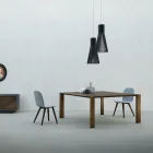 Masa Fixa cu Blat Tesit din Nuc Canaletto Made in Italy - Caspian Viadurini