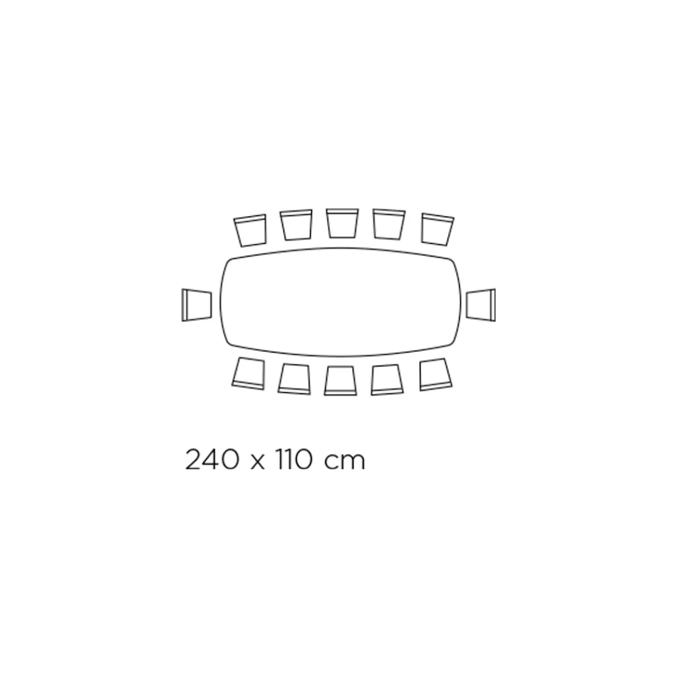 Masa fixa cu blat din ceramica onix argintiu lustruit Made in Italy - Grotta Viadurini