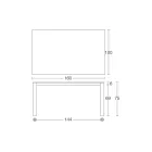 Masa fixa de exterior in Hpl Alicante si baza metalica Made in Italy - Carl Viadurini