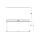 Masa fixa de exterior in Hpl Alicante si baza metalica Made in Italy - Carl Viadurini