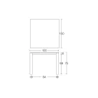 Masa fixa de exterior in Hpl Alicante si baza metalica Made in Italy - Carl Viadurini