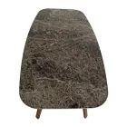 Masa fixa de sufragerie din ceramica Emperador lustruita Made in Italy - Nord Viadurini