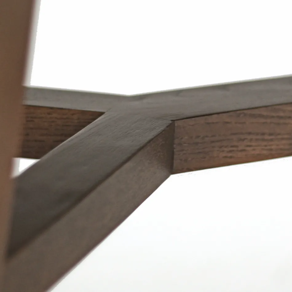 Masa fixa de sufragerie din ceramica Emperador lustruita Made in Italy - Nord Viadurini