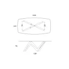 Masa de Sufragerie Fixa din Sticla si Poliuretan Rigid Made in Italy - Lavanda Viadurini