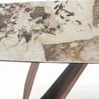 Masa fixa de living cu baza din lemn Made in Italy - Equatore Viadurini