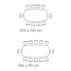 Masa fixa de living cu baza din lemn Made in Italy - Equatore Viadurini