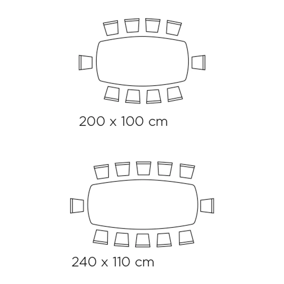Masa fixa de living cu baza din lemn Made in Italy - Equatore Viadurini