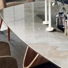 Masa fixa de living cu baza din lemn Made in Italy - Equatore Viadurini