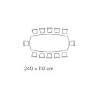 Masa Fixa din Ceramica Amazonite Lustruita Made in Italy - Grotta Viadurini