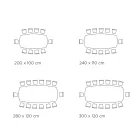 Masa Fixa din Ceramica si Baza din Otel Vopsit Negru Made in Italy - Ochelari Viadurini
