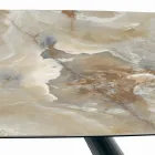 Masa Fixa din Ceramica si Baza din Otel Vopsit Negru Made in Italy - Ochelari Viadurini