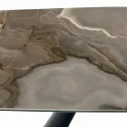 Masa Fixa din Ceramica si Baza din Otel Vopsit Negru Made in Italy - Ochelari Viadurini