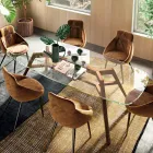 Masa Fixa din Sticla Extraclara si Frasin Made in Italy - Nord Viadurini